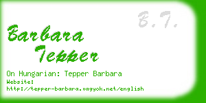 barbara tepper business card